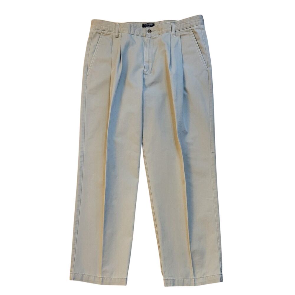 Dockers Pants Mens Khaki Relaxed Fit Pleated Size W36xL28